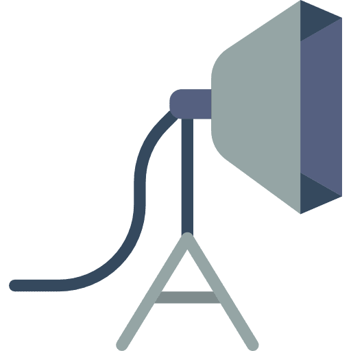 Soft box illumination light equipment icon