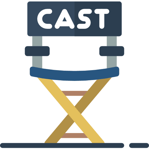Director chair music and multimedia director chair seat icon