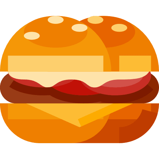 Burger hamburger menu fast food icon