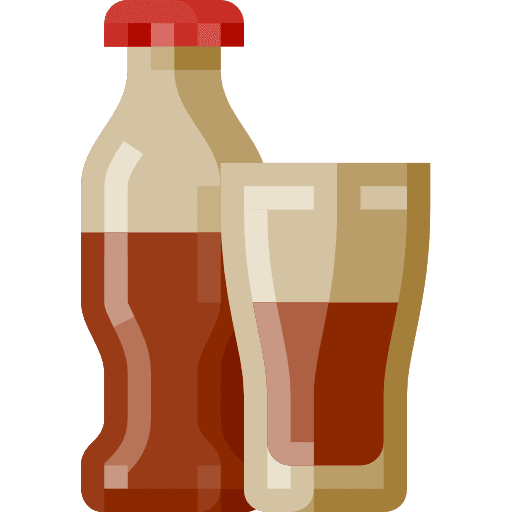 Cola bottle sweet food and restaurant icon