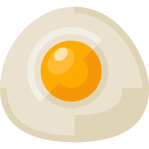 Fried egg food and restaurant fried egg protein icon