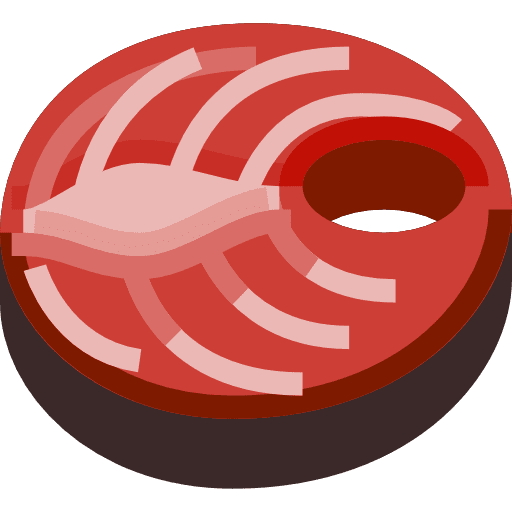 Salmon food and restaurant raw fish icon