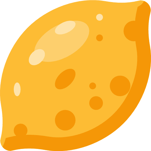 Lemon fruit vegan food and restaurant icon