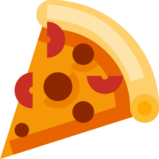 Pizza dough italian food piece icon