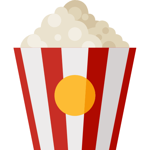 Popcorn food snack movies icon