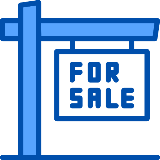 For sale sign commerce signals icon