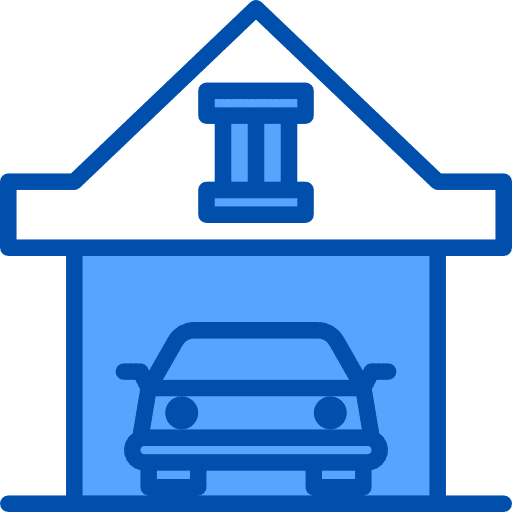 Garage motorcycle garage parking icon