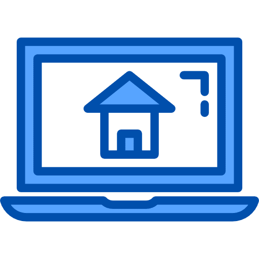 Real estate laptop online shopping ui icon
