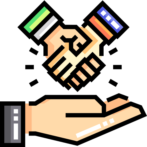 Agreement gestures shake mediation icon