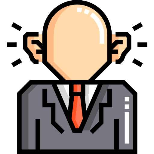 Listener businessman employee suit icon