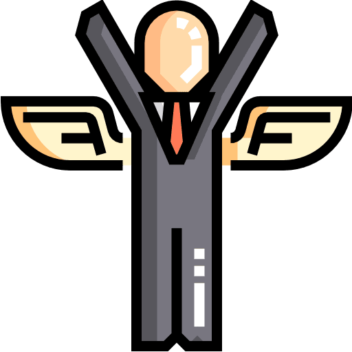 Assertive job business and finance people icon