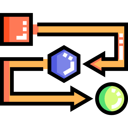 Process shapes and symbols business arrow icon