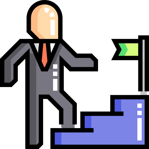 Career success pioneer stairs icon
