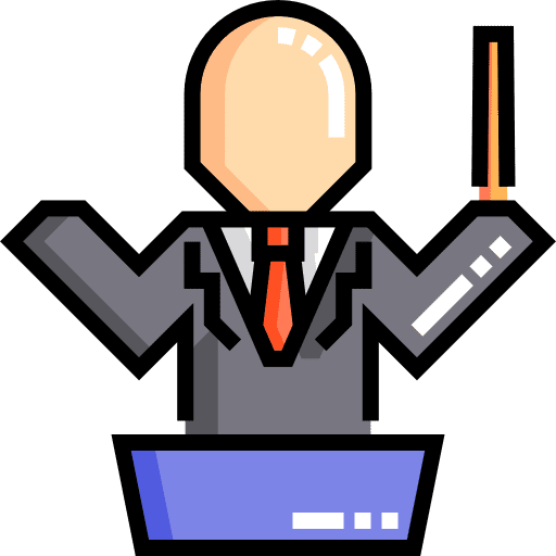 Presentation people speech microphone icon