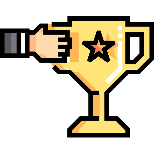 Reward game sports and competition winner icon