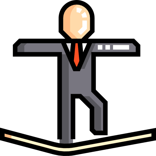 Risk risk balancing fall icon