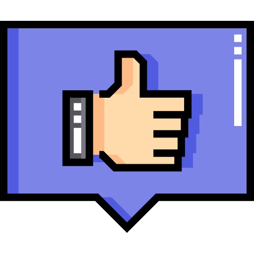 Thumb up chat bubble networking like icon