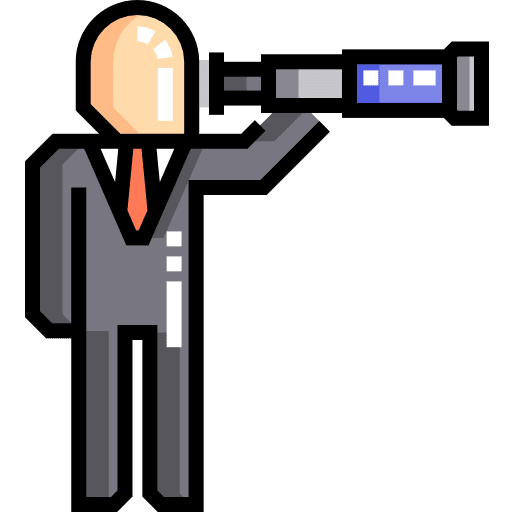 Visionary education astronomy telescope icon