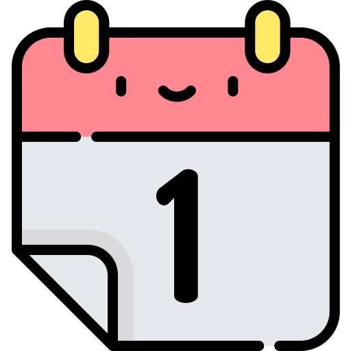 New year administration time and date calendar icon