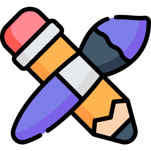 Creative design pencil ruler icon