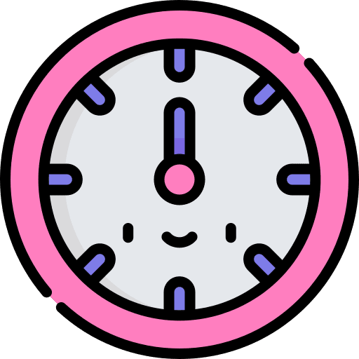 New year clock time and date time icon