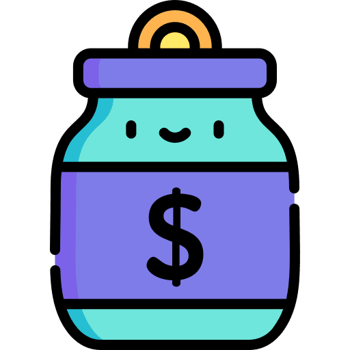 Saving tip coins business and finance icon