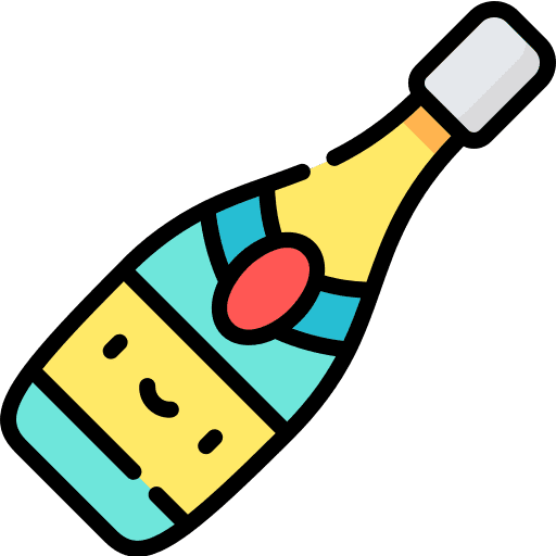 Champagne alcoholic drinks food alcohol icon