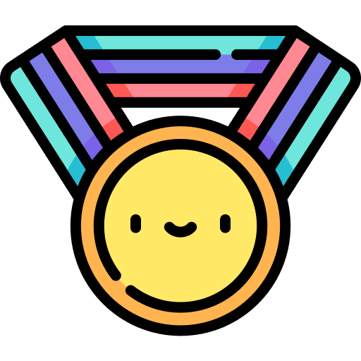 Medal winner ribbon medal icon