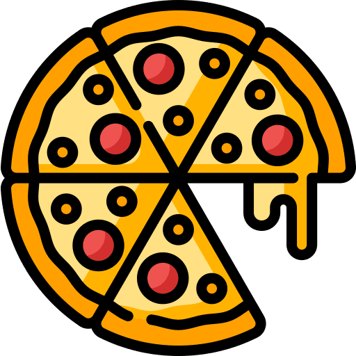 Pizza food food and restaurant junk food icon