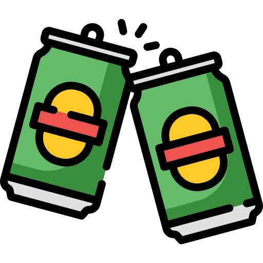 Toast alcoholic signs beer can icon