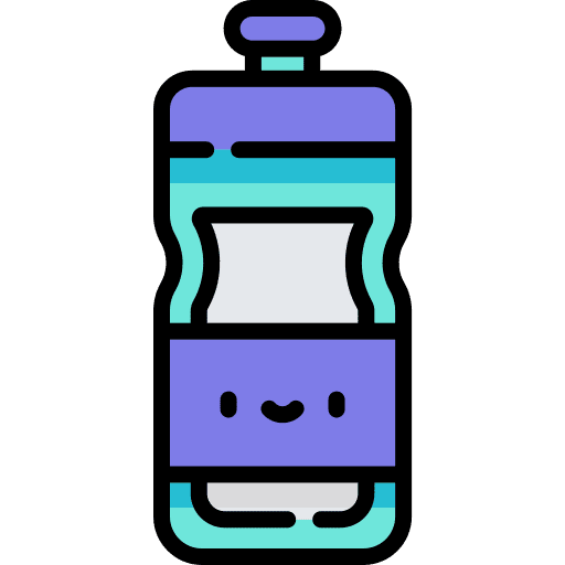 Water bottle food and restaurant water healthy food icon