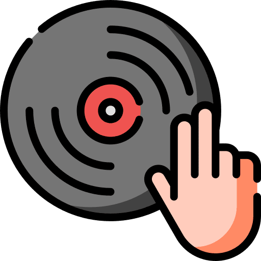 Dj vynil musical professions and jobs icon