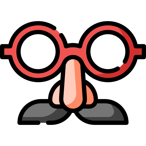 Glasses with mustache funny miscellaneous joke icon