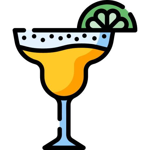 Margarita cocktail birthday and party alcohol icon