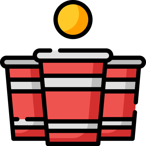 Beer pong food and restaurant birthday and party ball icon