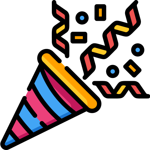 Confetti birthday new year christmas icon