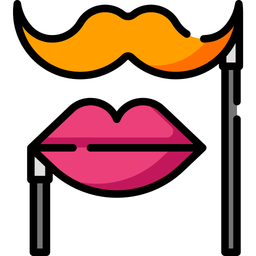 Disguise birthday party moustache icon