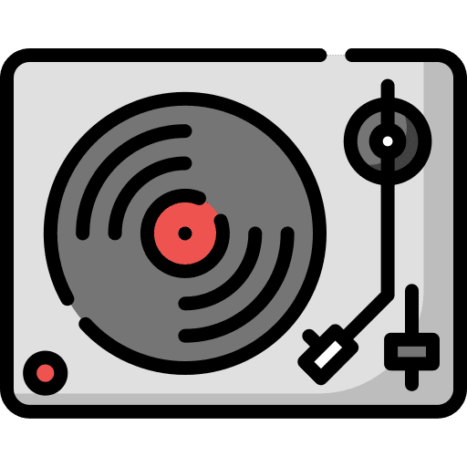 Turntable technology vinyl player icon