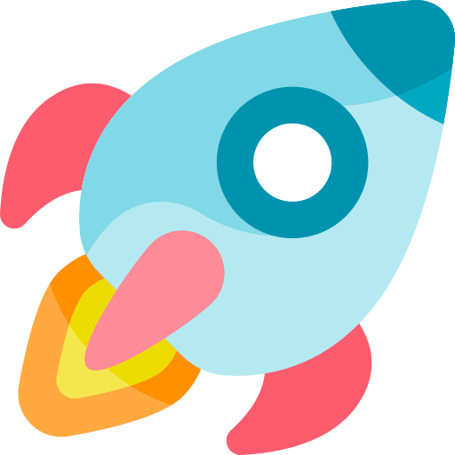 Rocket space ship transport startup icon