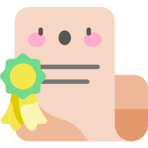 Diploma contract patent certificate icon