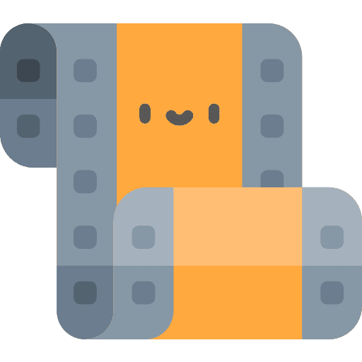 Film roll smiley entertainment movie icon