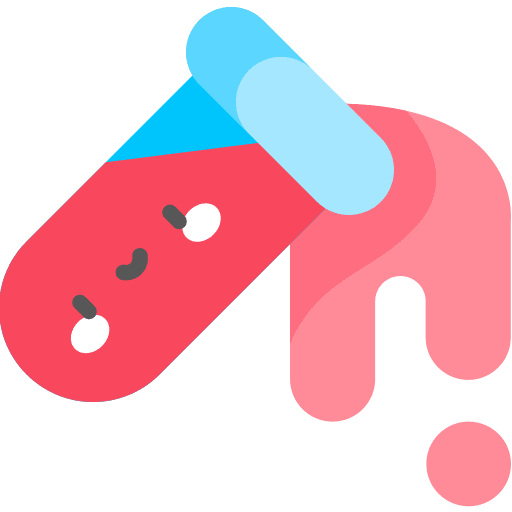 Test tube smiley science lab icon
