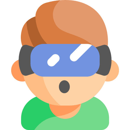 Virtual reality multimedia digital gaming icon