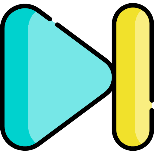 Next multimedia option arrows shapes and symbols icon