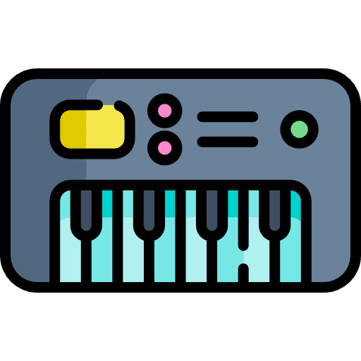 Keyboard synthesizer keyboard musical instrument icon