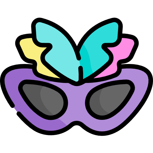 Mask eye mask feathers celebration icon