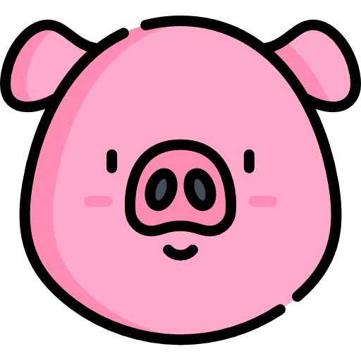 Pig head animals pig icon
