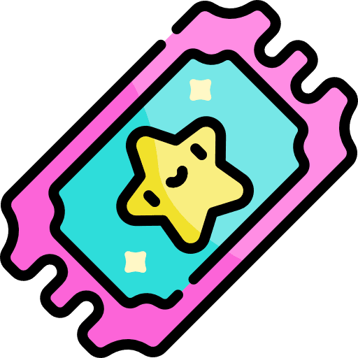 Ticket entertainment movie stars icon