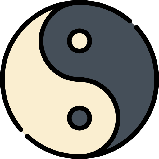 Yin yang religion faith taoism icon