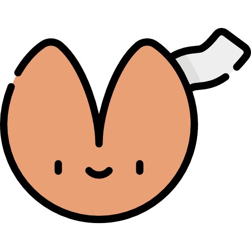 Fortune cookie cookie smiley food icon